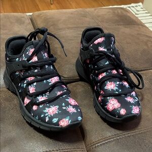 Floral Black Women's Sneakers
